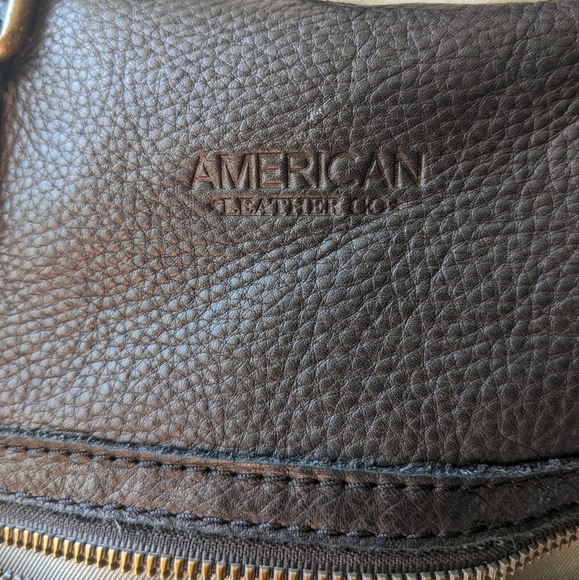 American Leather Co. Jamestown Black Double Top Handle Shoulder Crossbody Bag - Picture 3 of 16